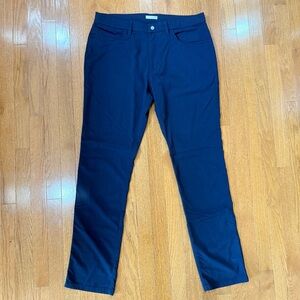 Tasc Performance Pants Mens 36 Navy Blue Tailored Fit Bamboo Viscose Golf Work